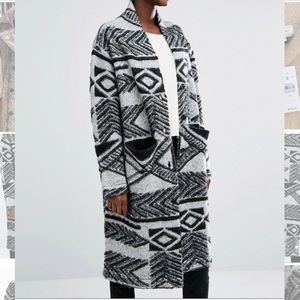 French Connection Printed Cardigan Sweater - S